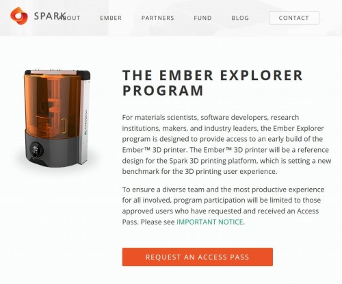 Ember開発プログラムの参加者を募集中のウェブサイト（資料：Autodesk）
