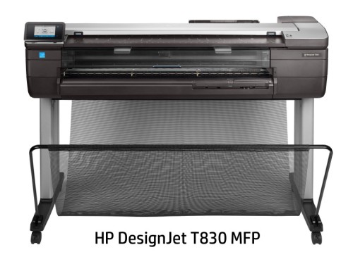A0プラス対応の大判複合機「HP DesignJet T830 MFP」（以下の写真、資料：日本ヒューレット・パッカード）