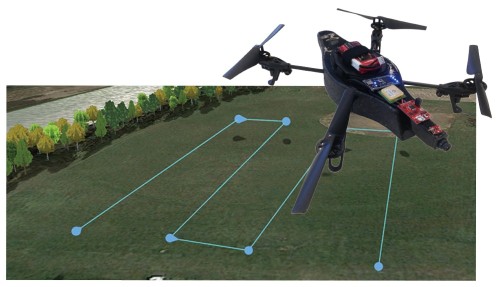 ドローンの自動飛行計画を行う「UAVプラグイン」