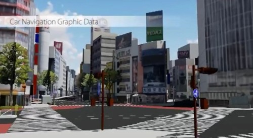都市模型のもととなったゼンリンのカーナビ用3D地図