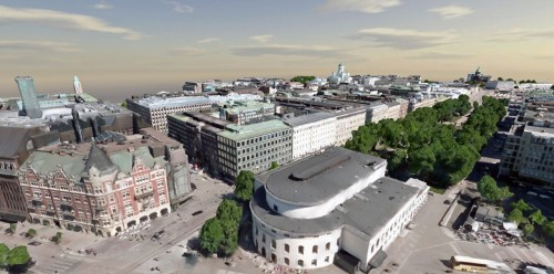 ヘルシンキ市の「3Dシティーインフォメーションモデル」（資料：ヘルシンキ市）