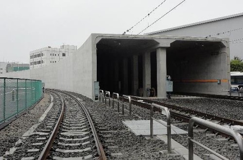 総合研修訓練センター内の模擬トンネル