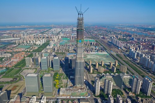 コンストラクション部門第1位の「Tianjin Chow Tai Fook Financial Center Project」（写真：China Construction Eighth Engineering Division Corp）