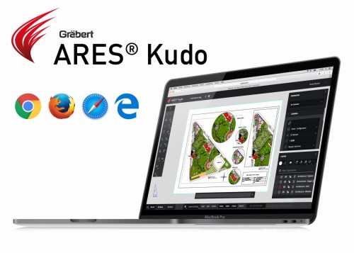 ウェブブラウザー上で稼働するクラウド連動型CAD「ARES Kudo」（以下の資料：Graebert GmbH）
