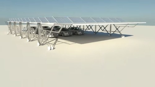ガレージを兼ねた太陽光発電所