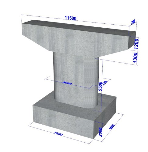「橋台の設計・3D配筋」で作成した3DAモデル（以下5点の資料：フォーラムエイト）