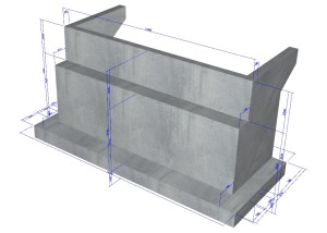 橋台の設計・3D配筋