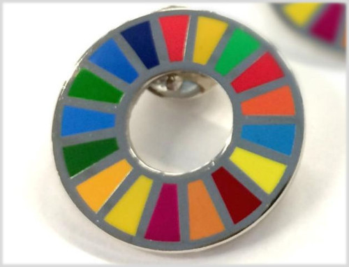 SDGsの17項目を象徴するバッジ（写真：UNDP SHOP）