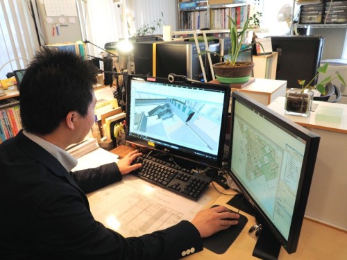 設立以来、2次元CADは使わずBIMモデルベースの設計業務を行うArch5のオフィス