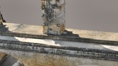 ローマ時代の水道橋を3Dモデル化したもの。細部を拡大するとエッジ部分がシャープにできていることがわかる