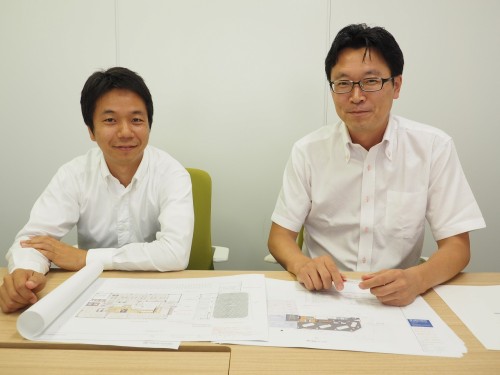 RGSの活用について語るアーバンスクエア取締役社長の金田昭宏氏（右）と設計部課長の塚本真也氏（左）