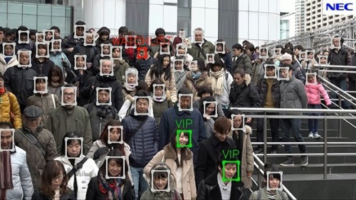 群集から複数の人をリアルタイムで判別するNECの動画顔認証技術
